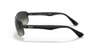 Black Ray-Ban sunglasses on a white background