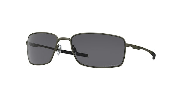 A pair of Oakley Square Wire sunglasses in black color with dark lenses.