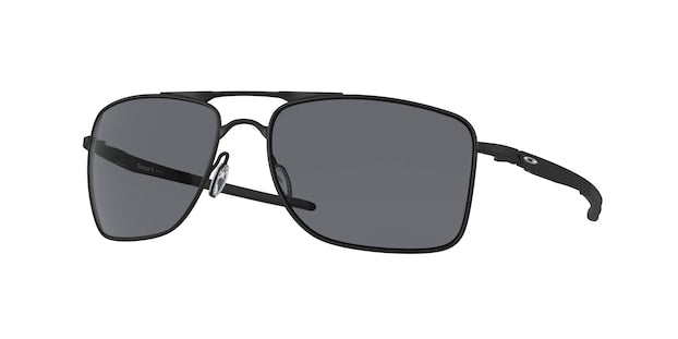 A pair of Oakley Gauge 8 sunglasses with dark lenses and metal frame.