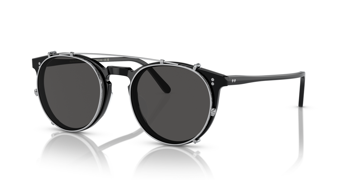 Oliver Peoples O'Malley OV5183CM clip-on in silver with grey lenses