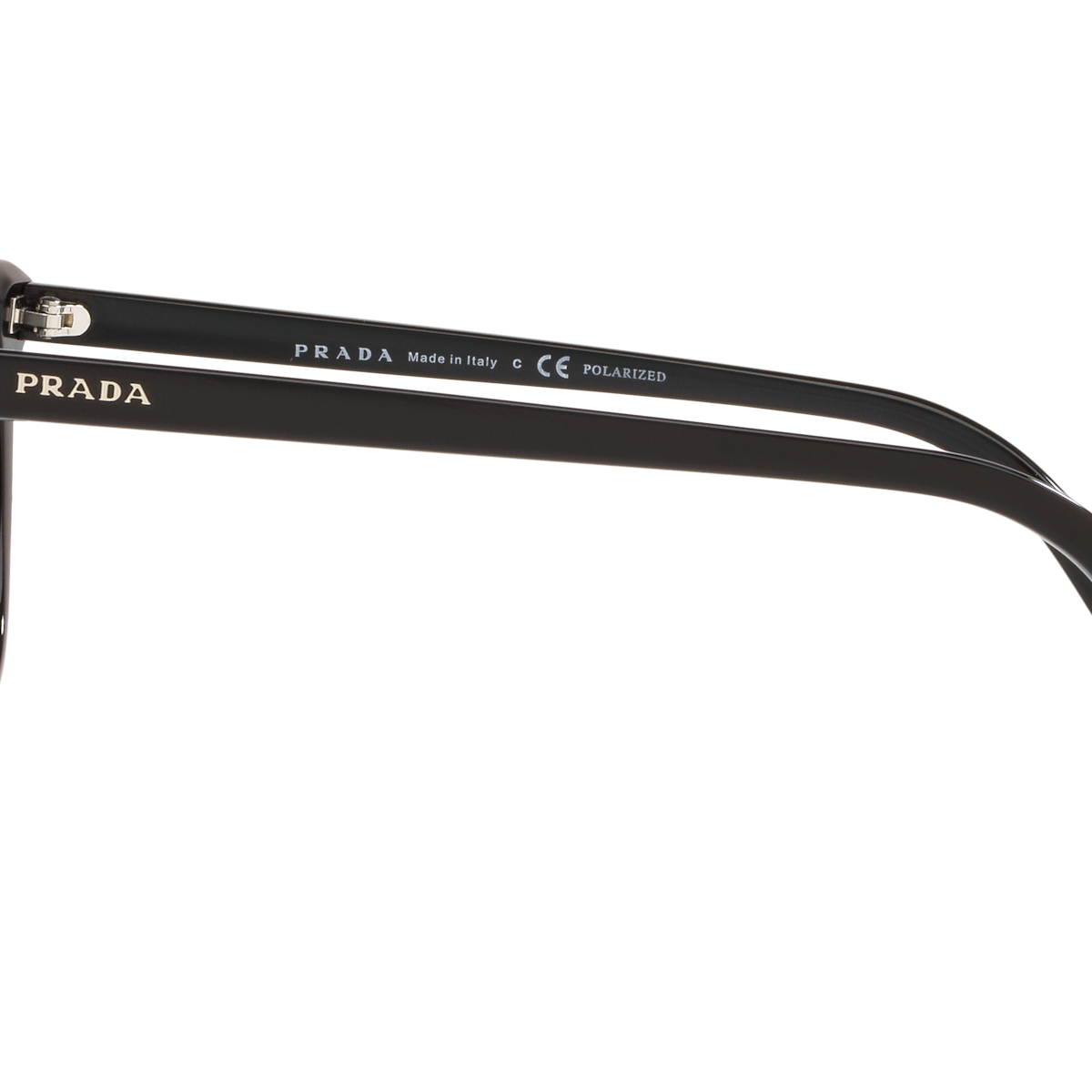 Prada PR 01VS 1AB5Z1 Black, side view showing the temple