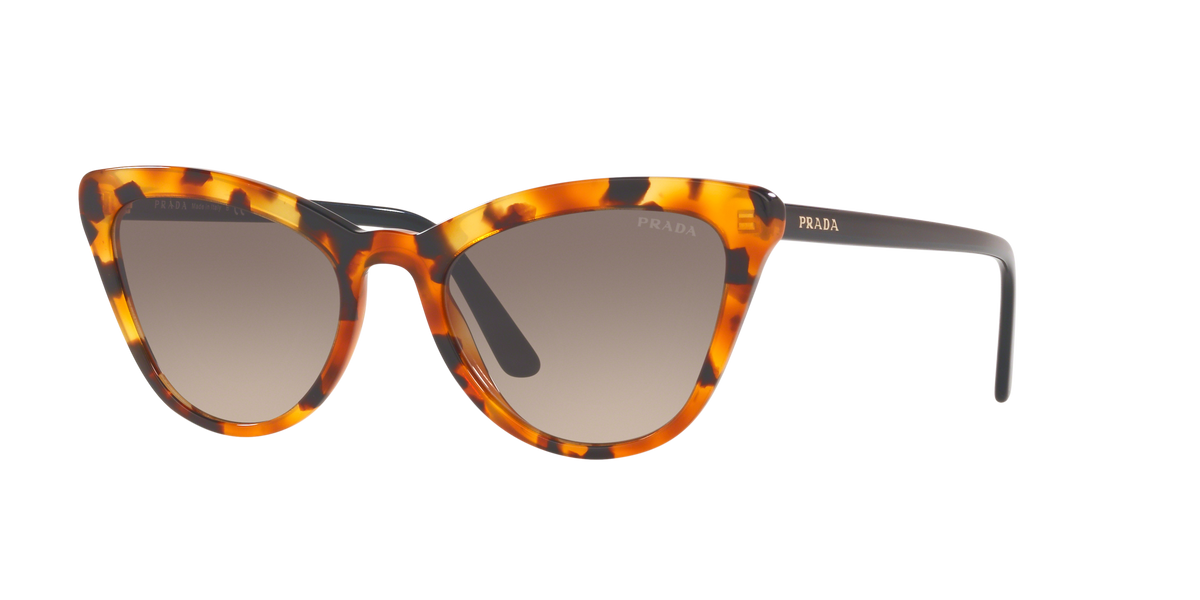 Prada PR 01VS UF33D0 Orange Havana, three-quarter view