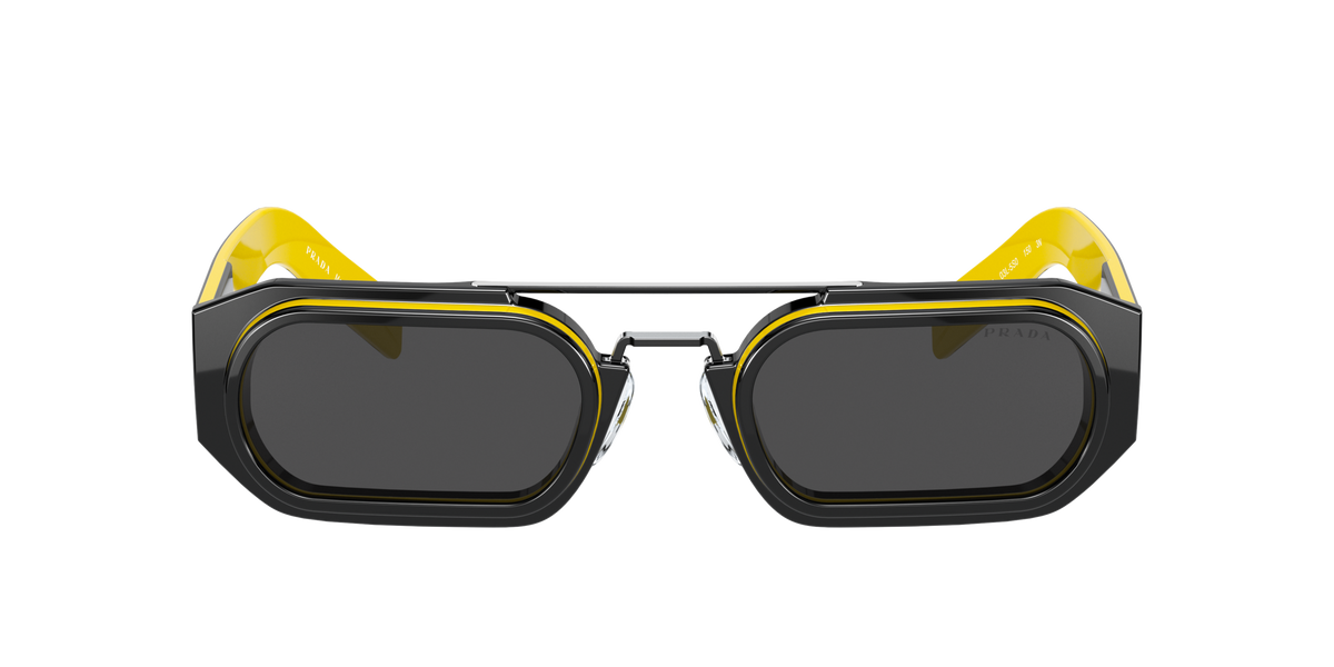 Prada PR 01WS Black/Yellow 03L5S0 three-quarter view