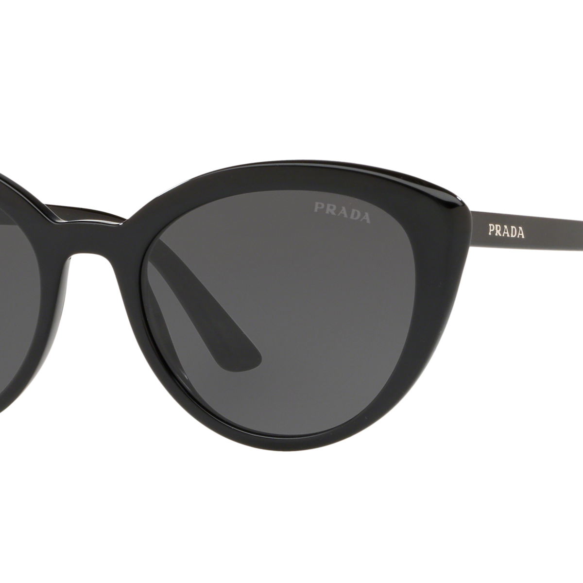Prada PR 02VS 1AB5S0 Black, three-quarter view
