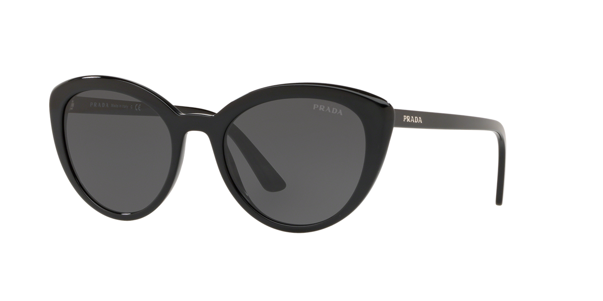 Prada PR 02VS 1AB5S0 Black, three-quarter view