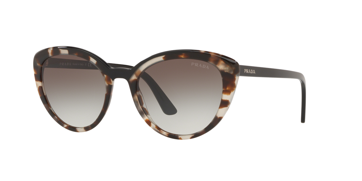 Prada PR 02VS 3980A7 Opal Spotted Brown/Black, three-quarter view