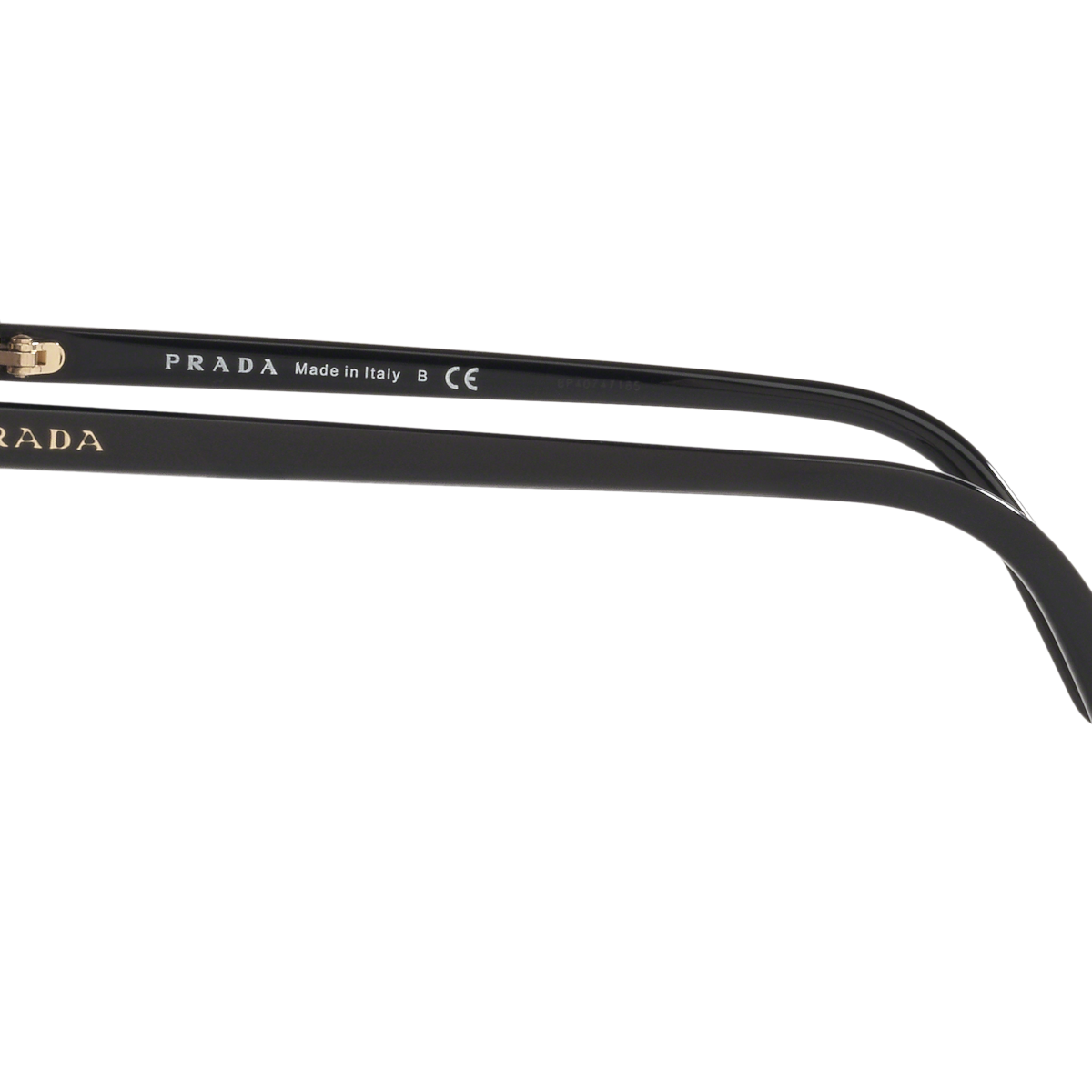 Prada PR 02VS 5280A7 Grey Havana, side view showing the temple