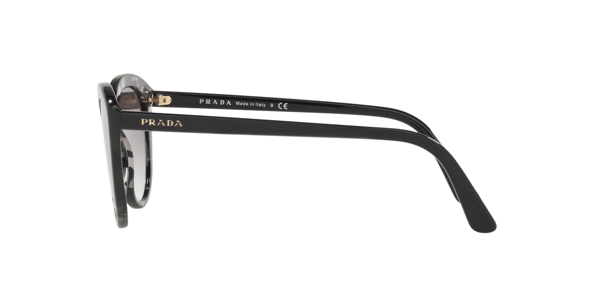Prada PR 02VS 5280A7 Grey Havana, side view showing the temple