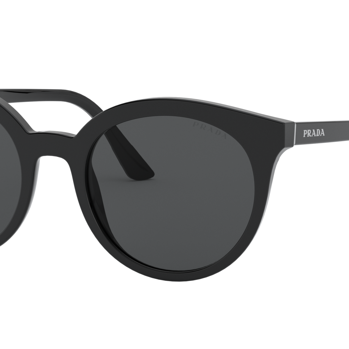 Prada PR 02XS 1AB5S0 Black, three-quarter view