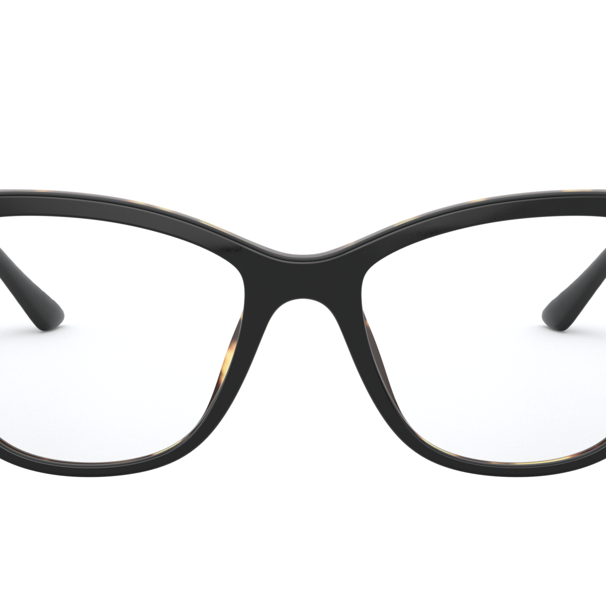 Prada PR 04WV Black/Medium Havana 3891O1 three-quarter view