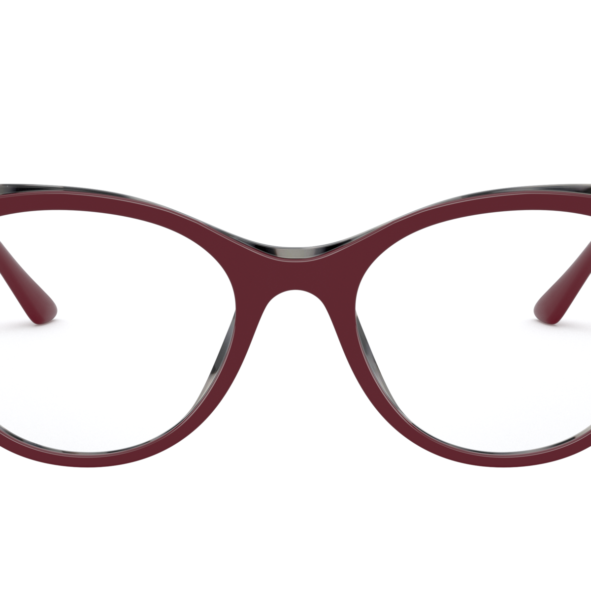 Prada PR 05WV Bordeaux/Grey 07H1O1 three-quarter view