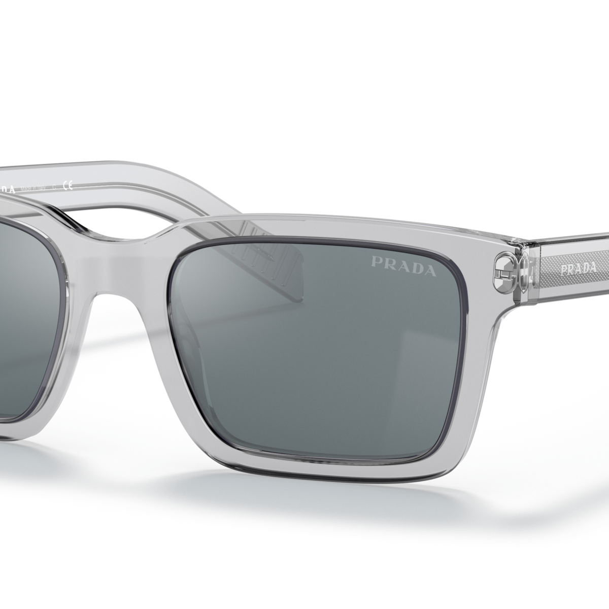 Prada PR 06WS Grey Crystal U4301A three-quarter view