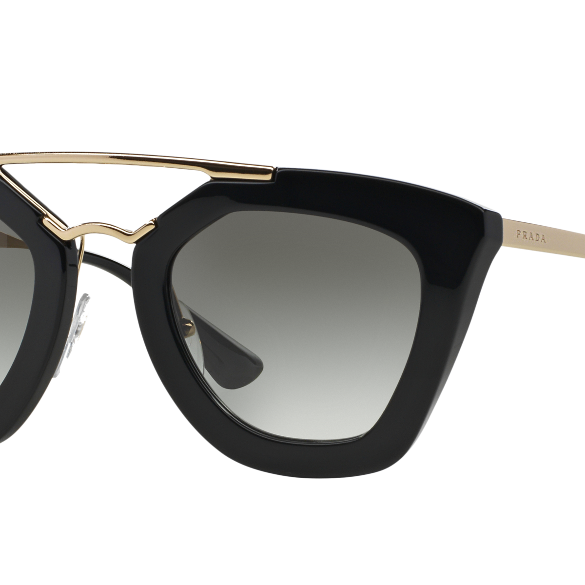 Prada PR 09QS Black 1AB0A7 three-quarter view