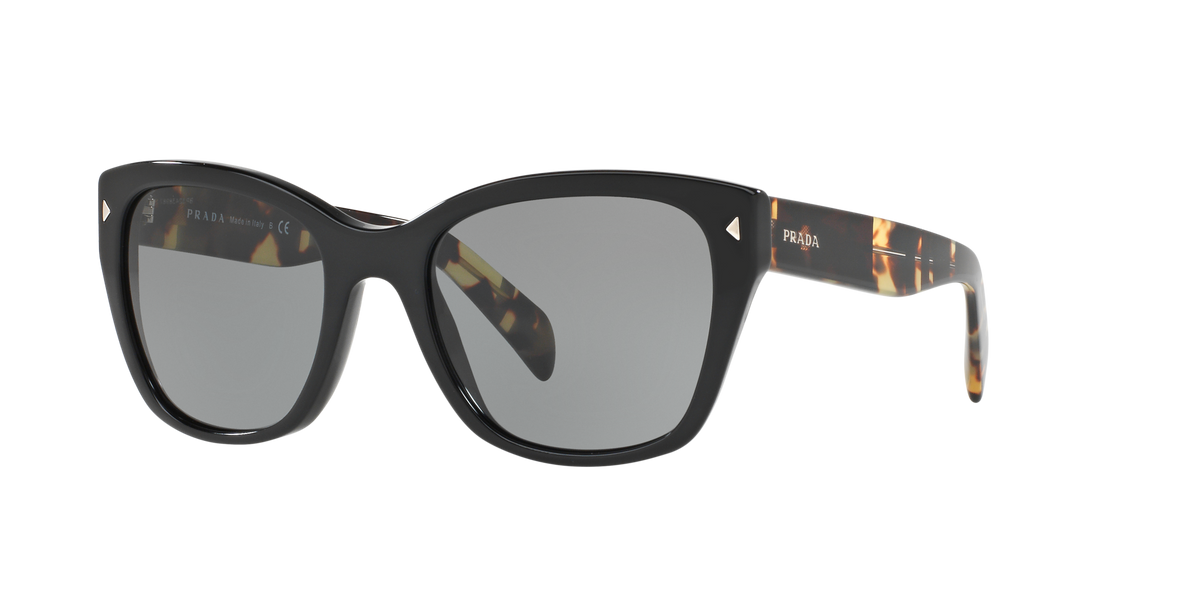 Prada PR 09SS Black 1AB9K1 three-quarter view