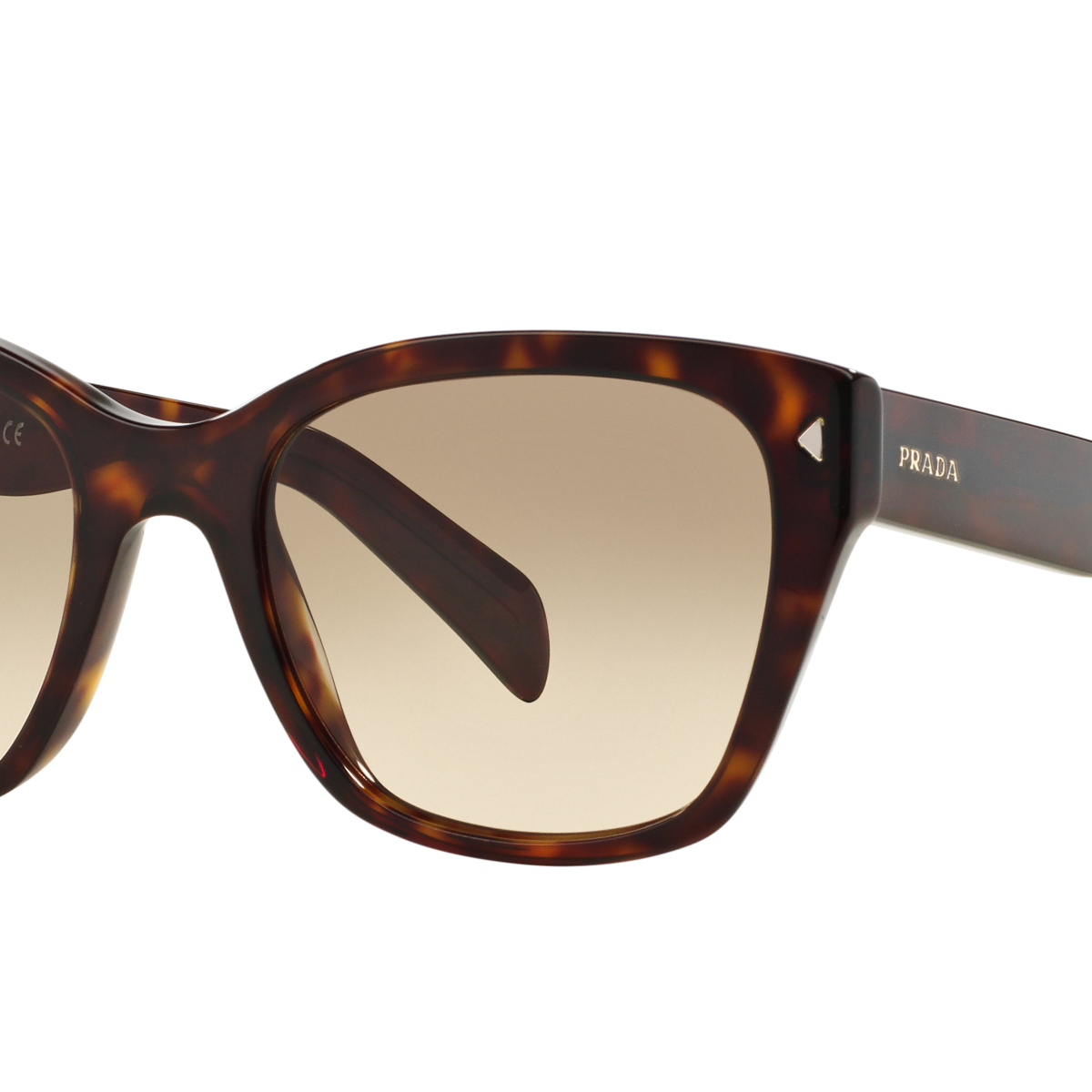 Prada PR 09SS Havana 2AU3D0 three-quarter view