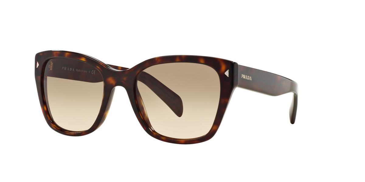 Prada PR 09SS Havana 2AU3D0 three-quarter view