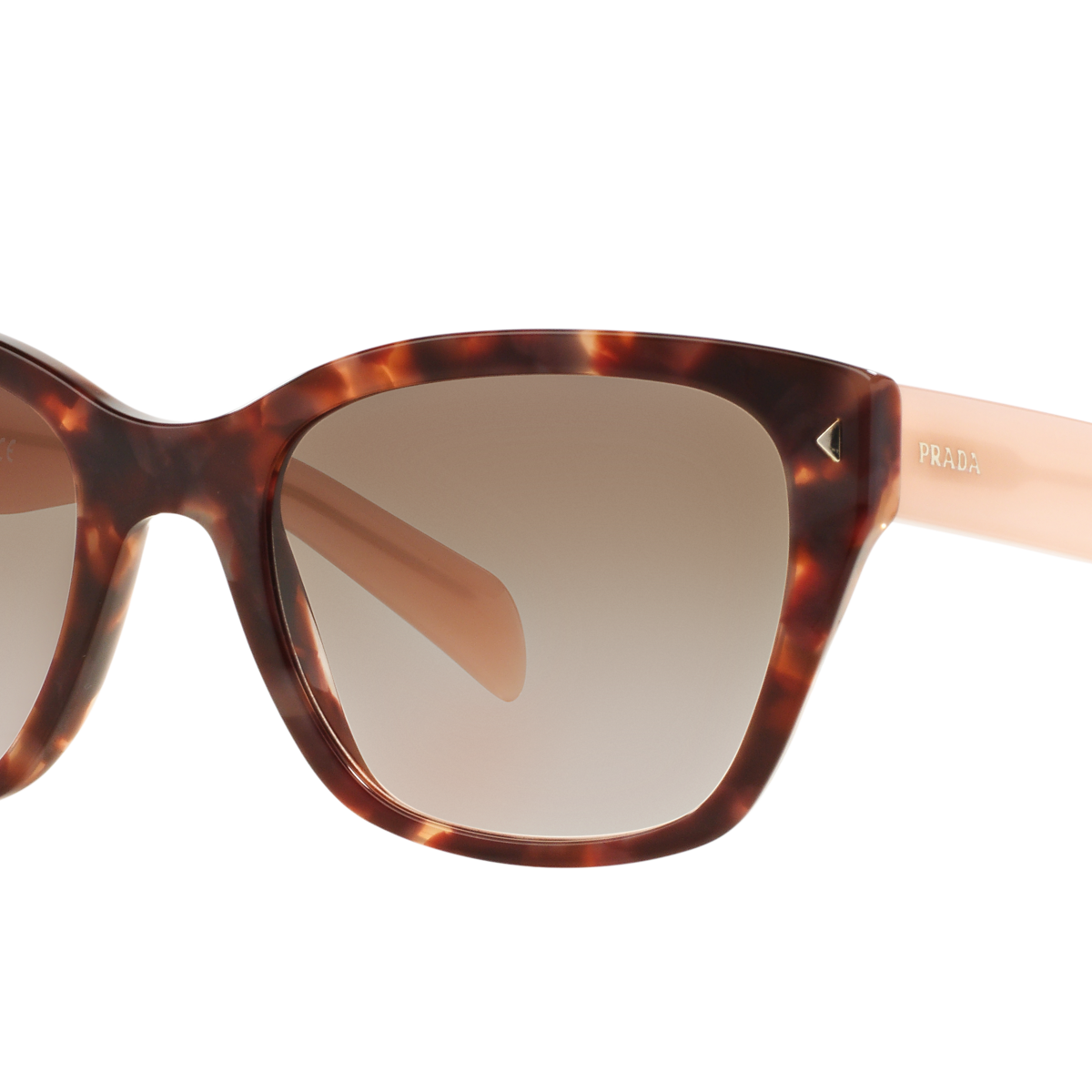 Prada PR 09SS Spotted Brown Pink UE04K0 three-quarter view