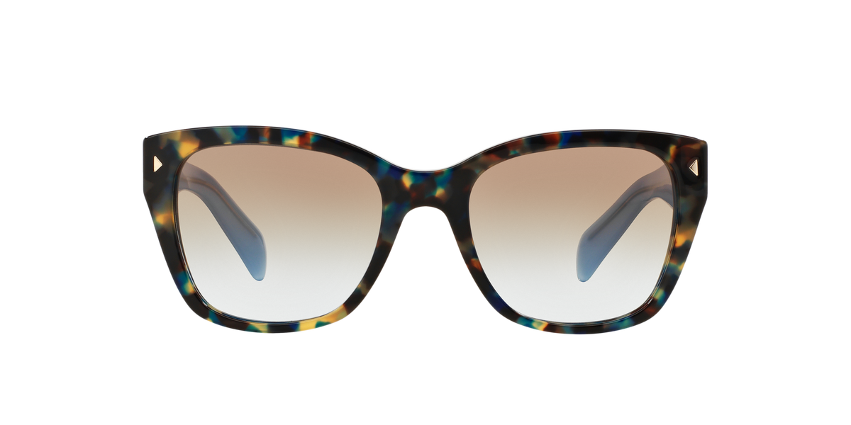 Prada PR 09SS Spotted Brown Blue UE14S2 front view