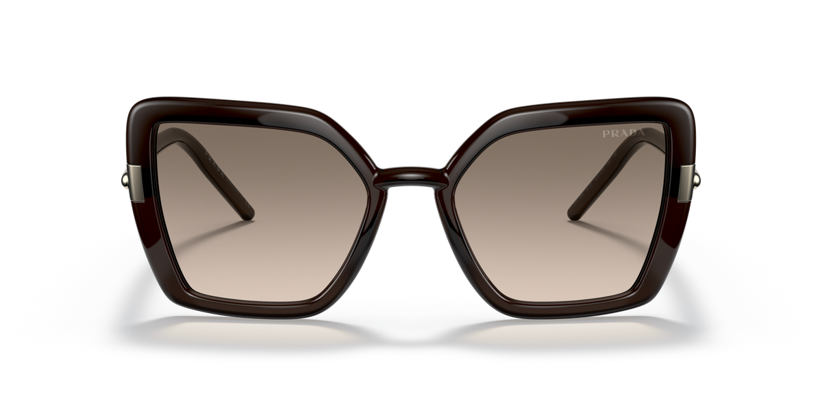 Prada PR 09WS Crystal Dark Brown 05M3D0 front view