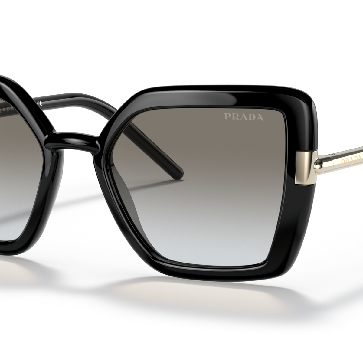 Prada PR 09WS Black 1AB0A7 three-quarter view