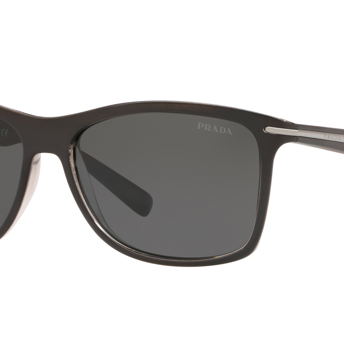 Prada PR 10OS Top Black/Crystal 2AF1A1 three-quarter view