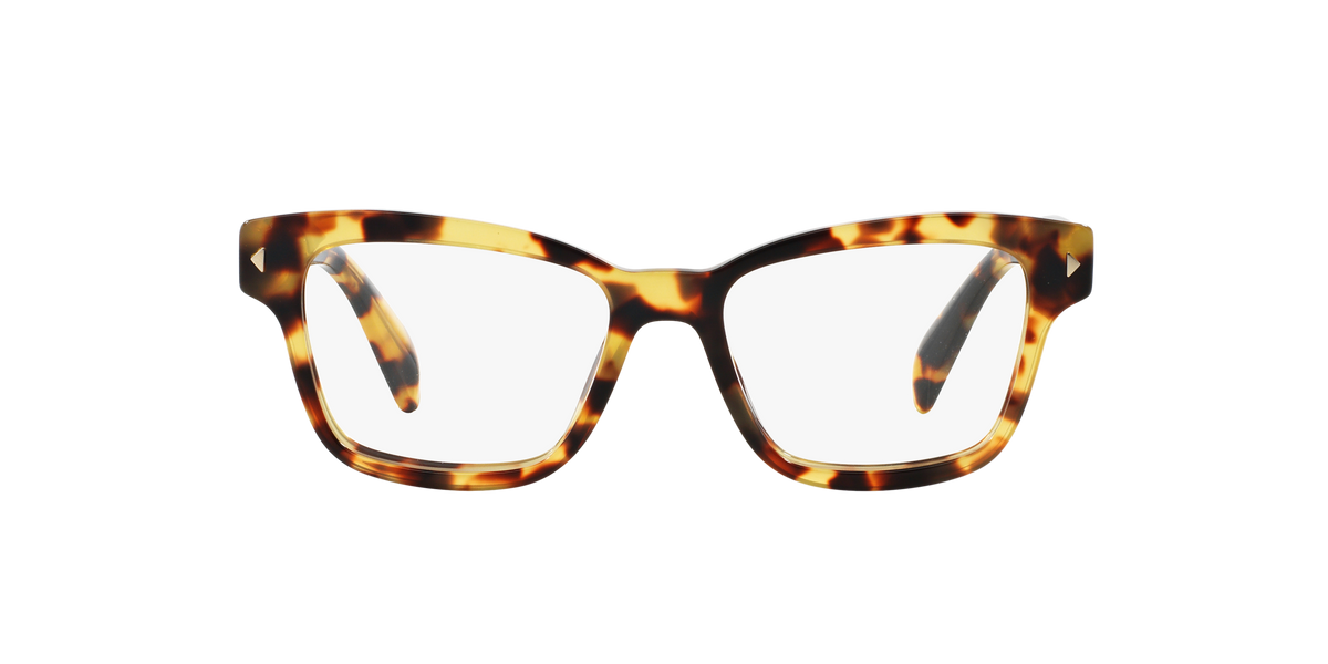 Prada PR 10SV Medium Havana 7S01O1 three-quarter view