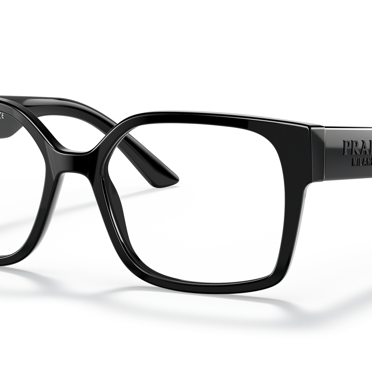 Prada PR 10WV Black 1AB1O1 three-quarter view