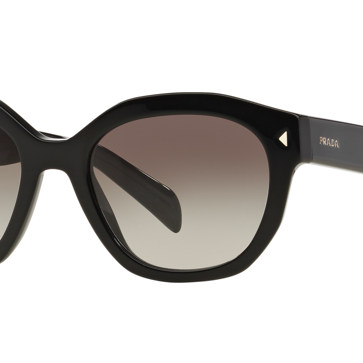 Prada PR 12SS Black 1AB0A7 three-quarter view