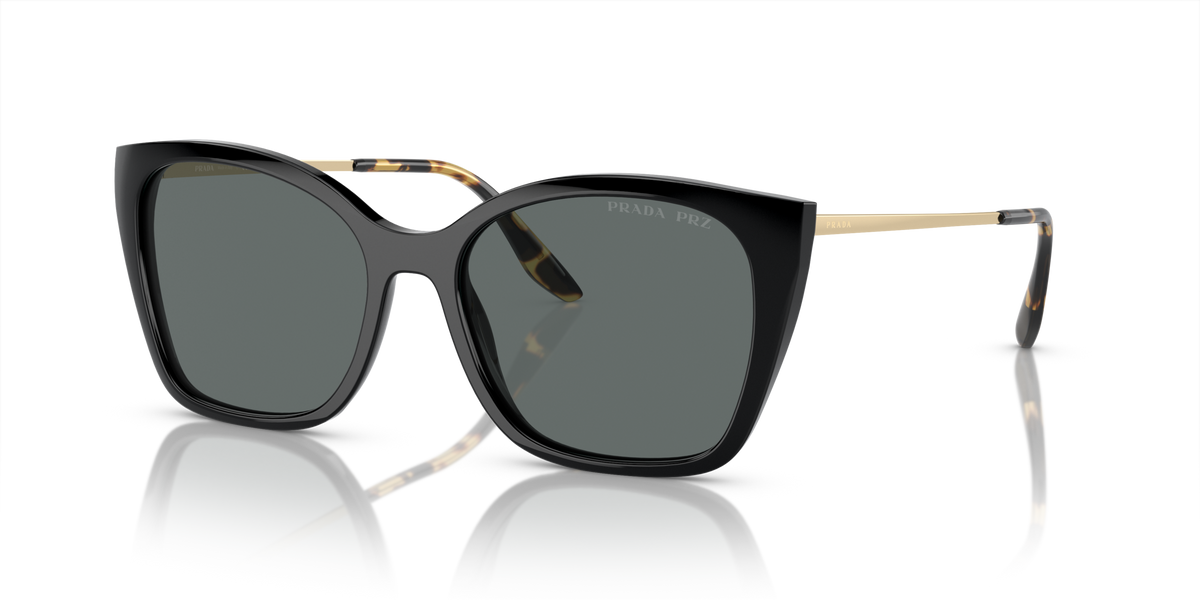 Prada PR 12XS Black 1AB5Z1 three-quarter view