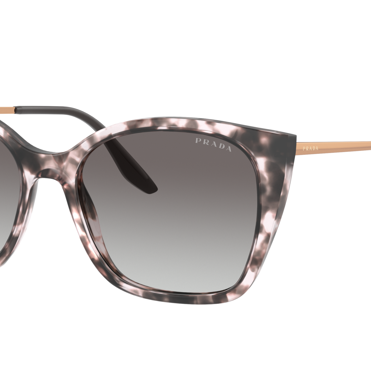 Prada PR 12XS Orchid Tortoise ROJ0A7 three-quarter view