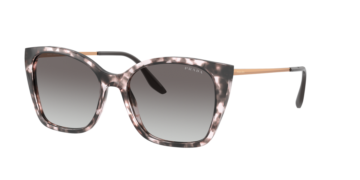 Prada PR 12XS Orchid Tortoise ROJ0A7 three-quarter view