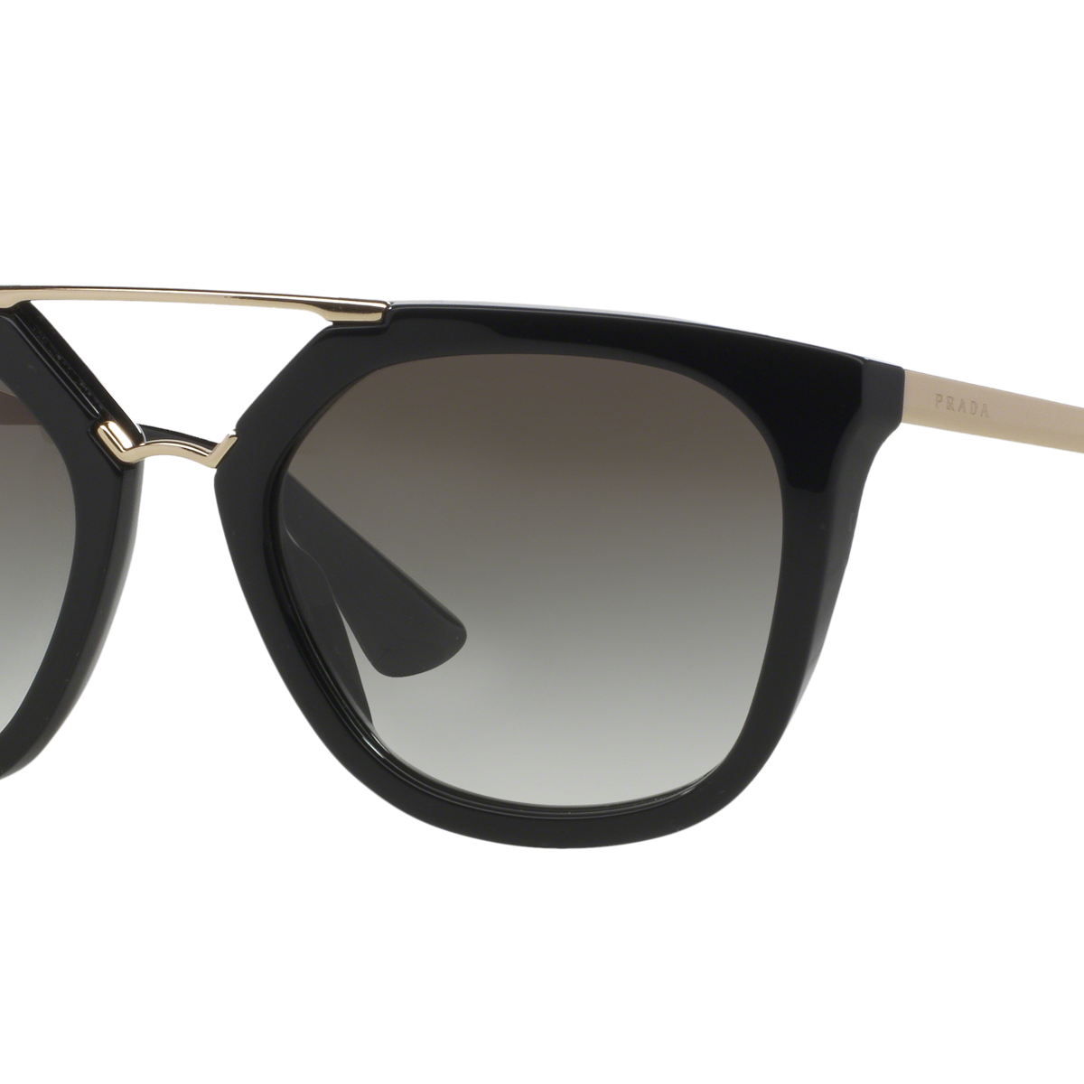 Prada PR 13QS Black 1AB0A7 three-quarter view