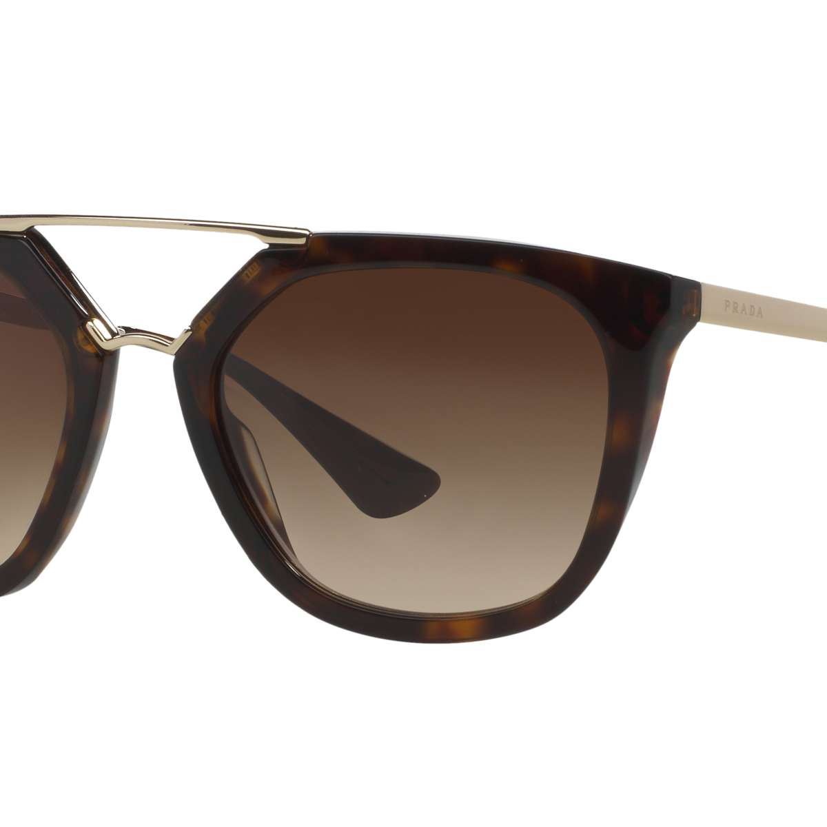 Prada PR 13QS Havana 2AU6S1 three-quarter view