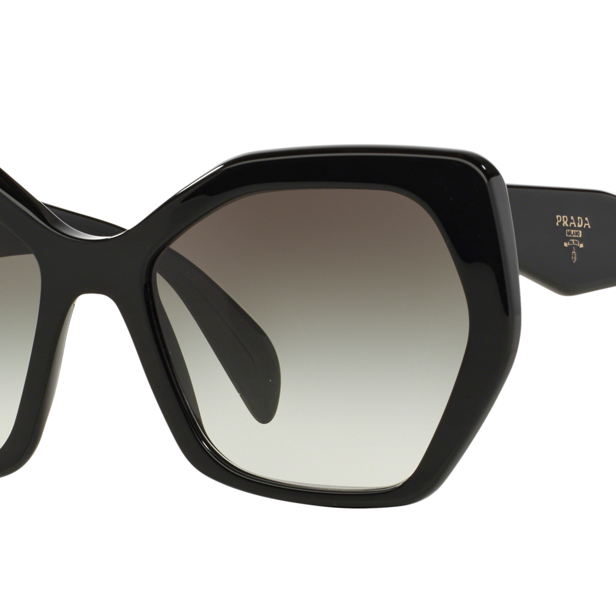 Prada PR 16RS 1AB0A7 Black, three-quarter view