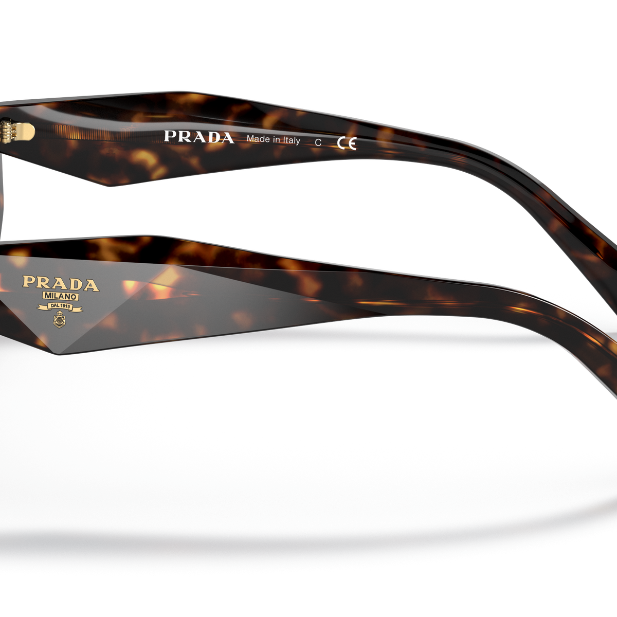 Prada PR 16WS 2AU6S1 Tortoise, side view showing the temple