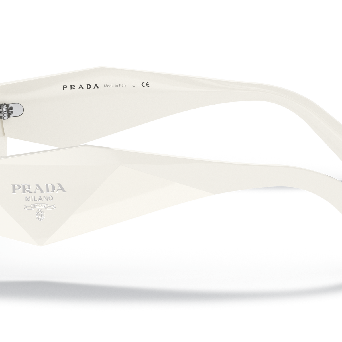 Prada PR 17WS 1425S0 Talc, side view showing the temple
