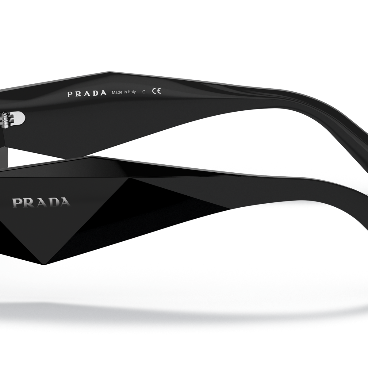 Prada PR 17WS 1AB5S0 Black, side view showing the temple