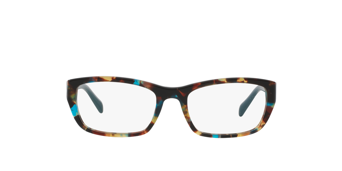 Prada PR 18OV Havana Spotted Blue NAG1O1 three-quarter view