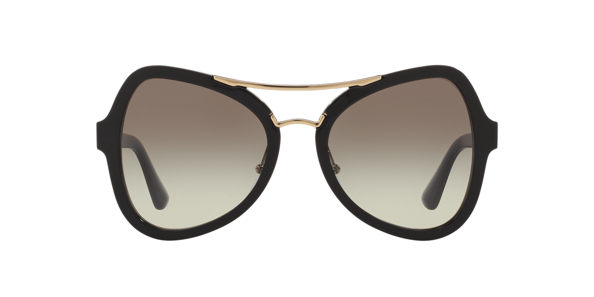 Prada PR 18SS Black 1AB0A7 three-quarter view