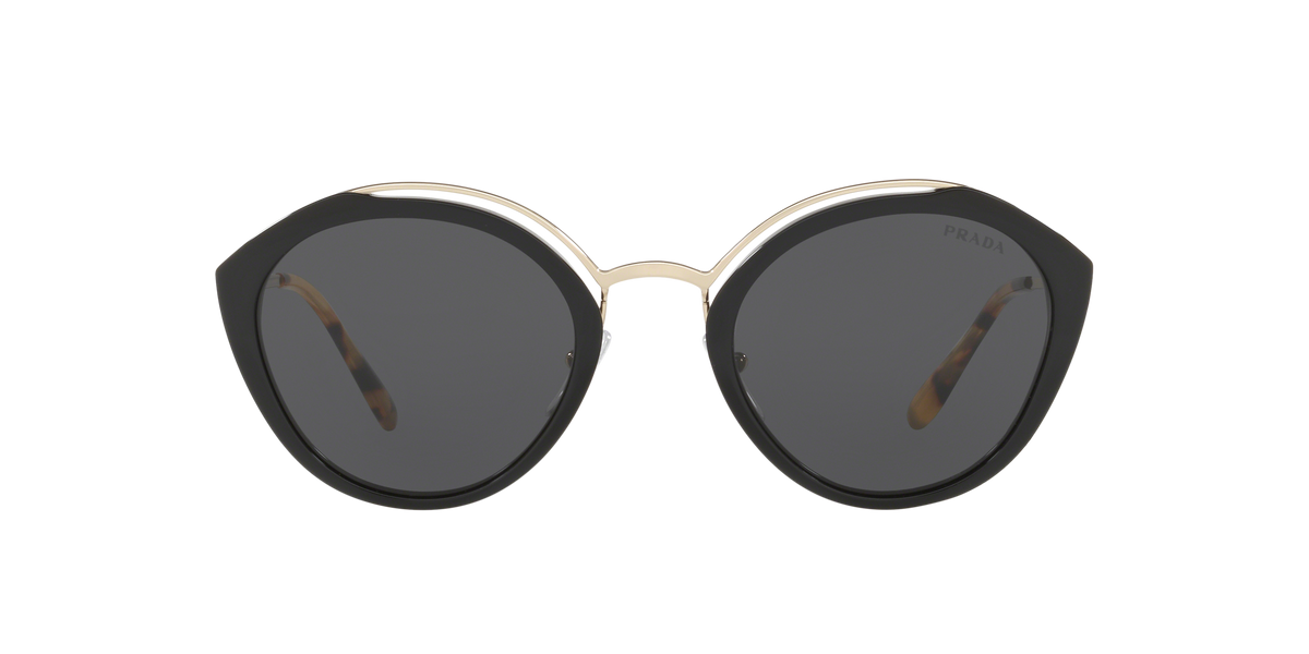 Prada PR 18US Black/Pale Gold 1AB5S0 three-quarter view