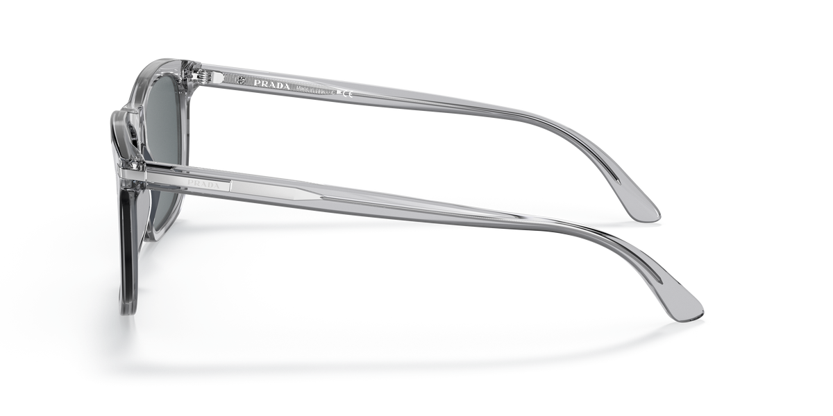 Prada PR 18WS U430A9 Grey Crystal, side view showing the temple