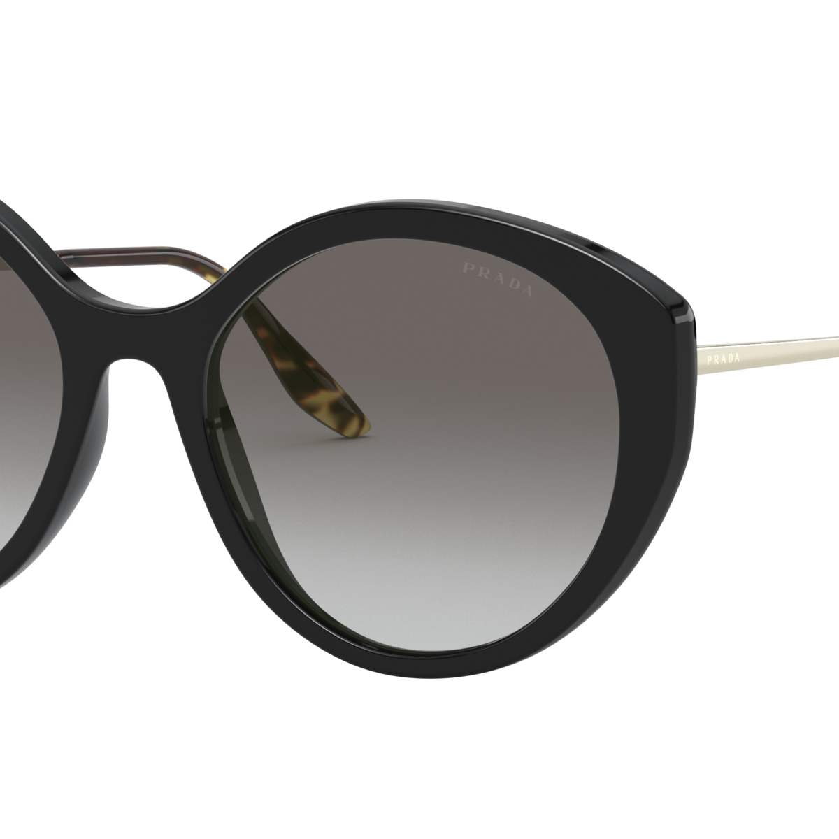 Prada PR 18XS Black 1AB0A7 three-quarter view