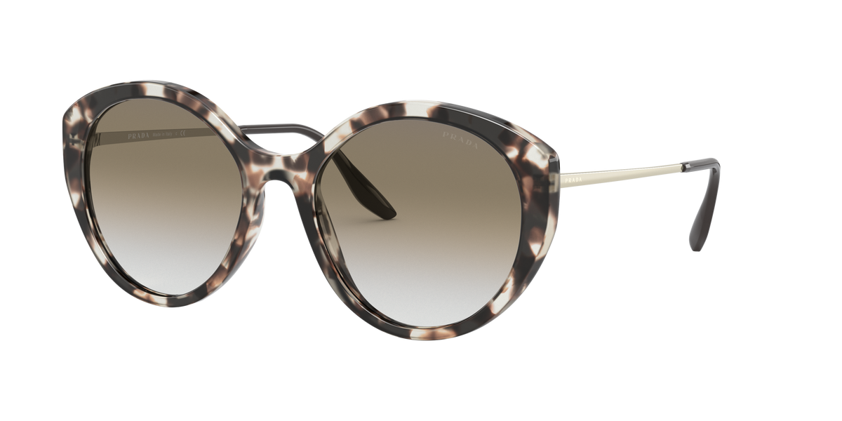 Prada PR 18XS Ivory Havana UAO0A7 three-quarter view