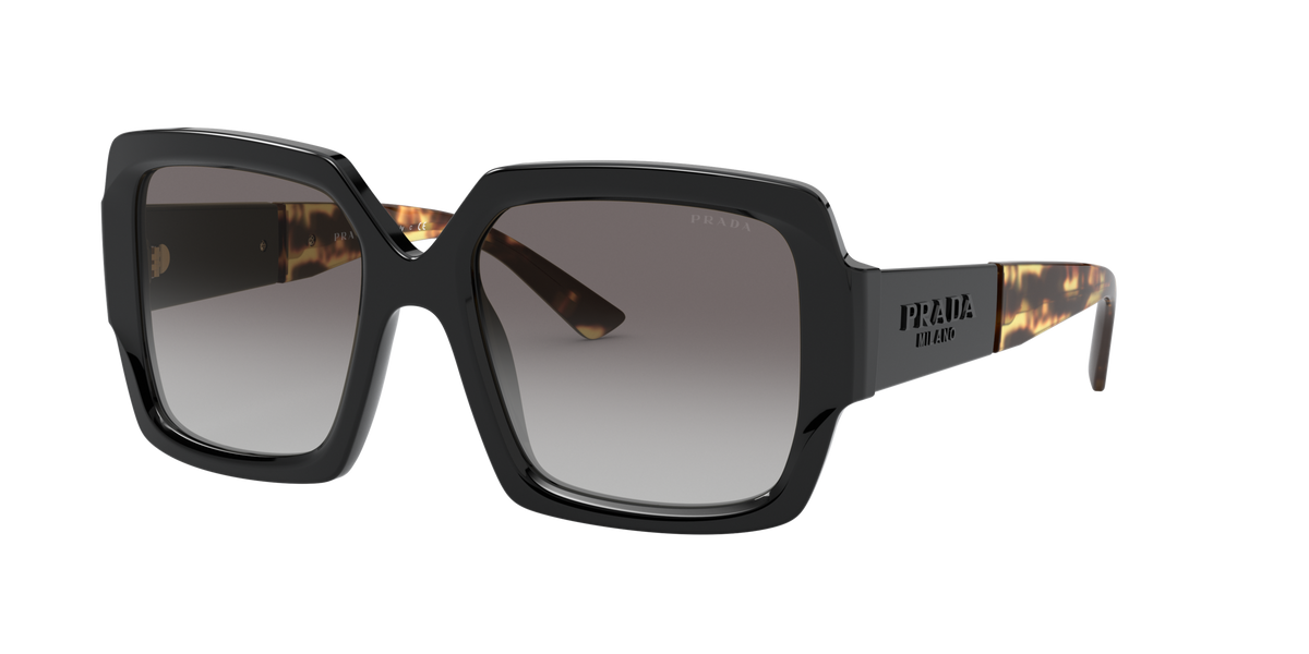 Prada PR 21XS Black 1AB0A7 three-quarter view