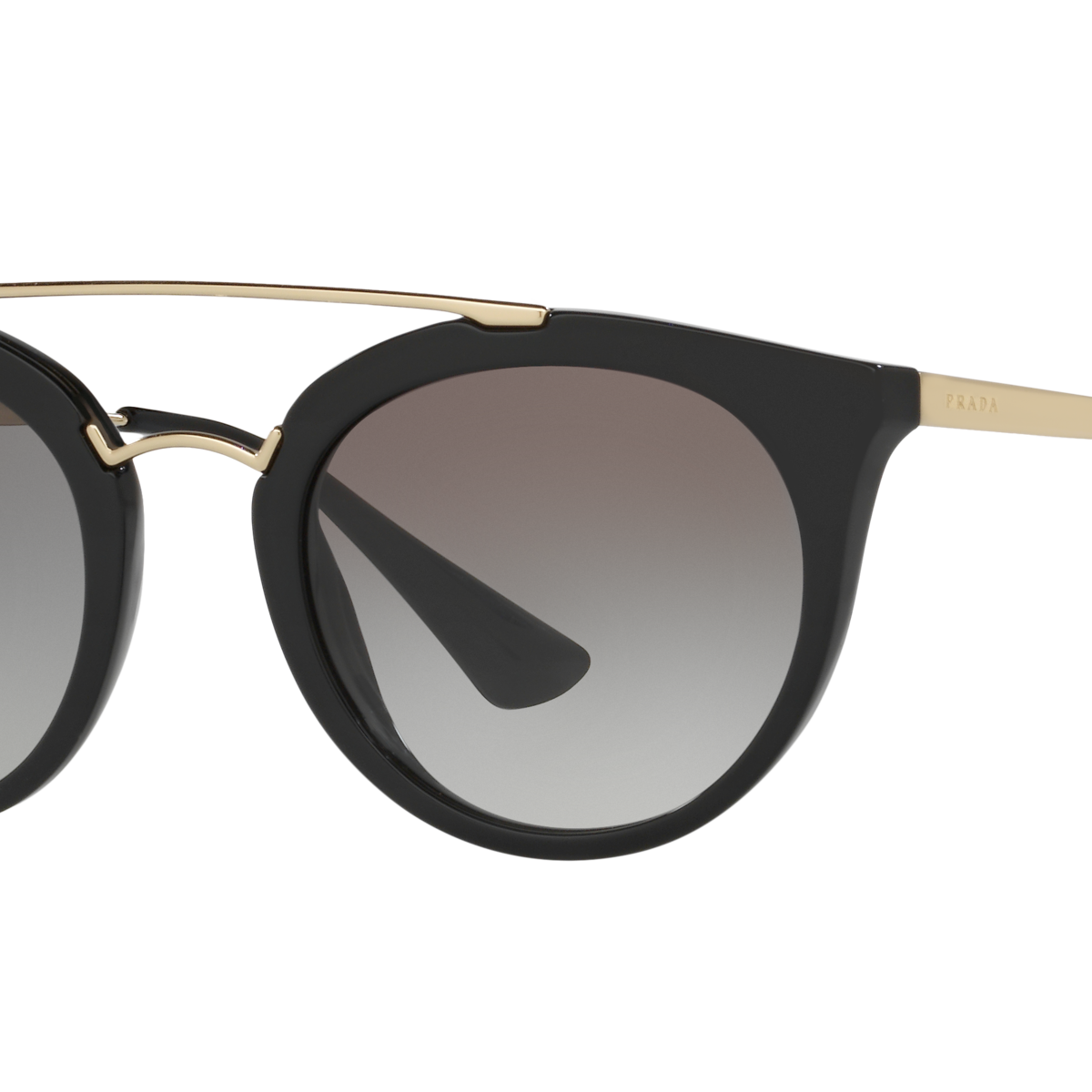 Prada PR 23SS Black 1AB0A7 three-quarter view