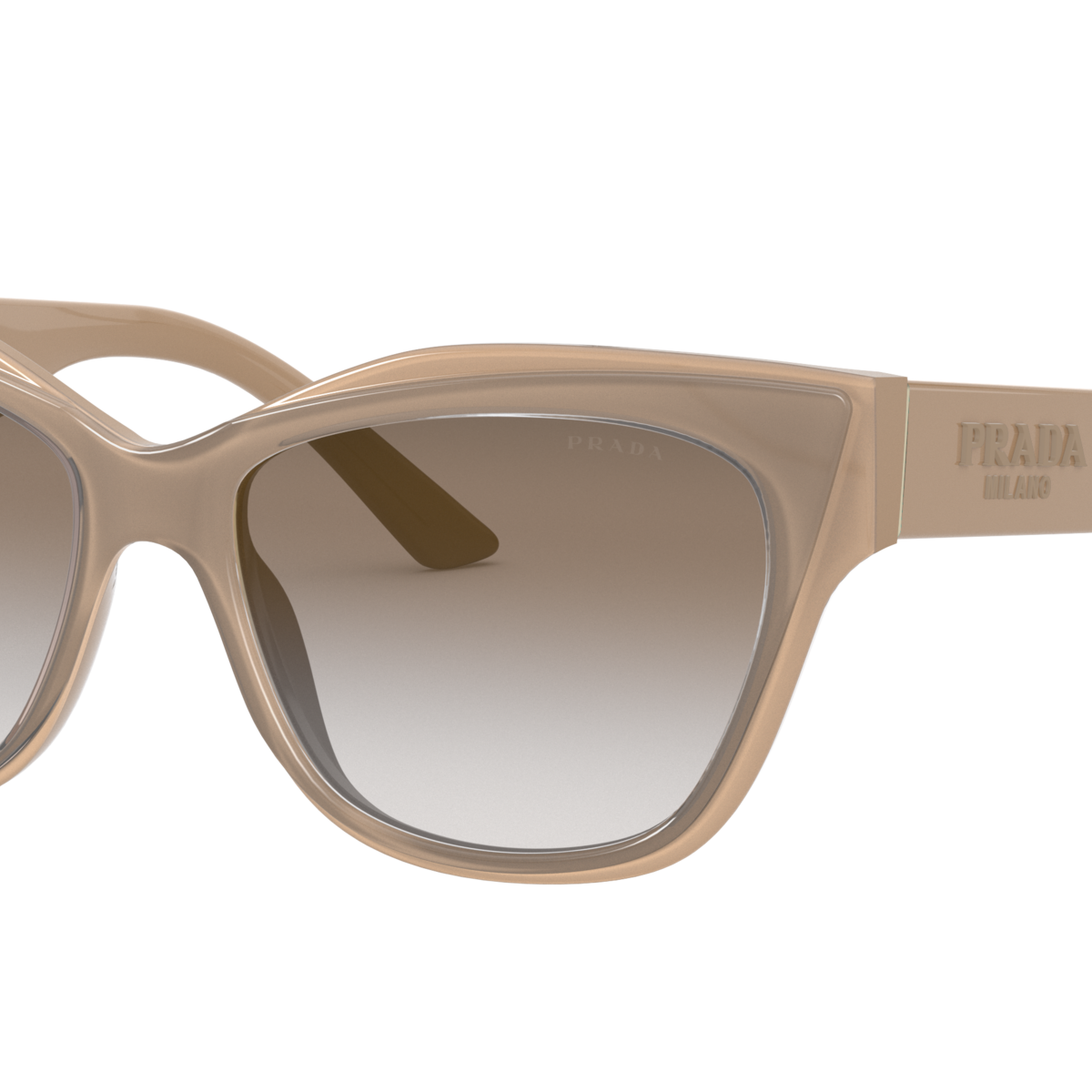 Prada PR 23XS Light Brown 06G3D0 three-quarter view