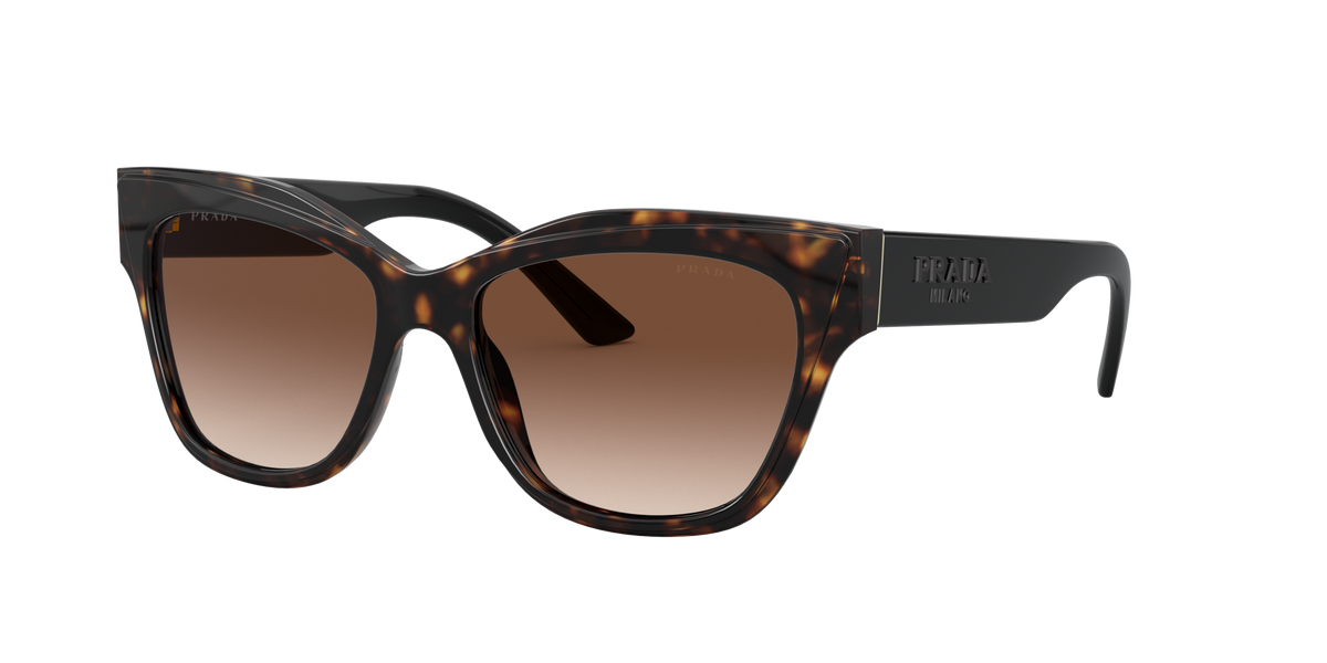 Prada PR 23XS Havana 2AU6S1 three-quarter view