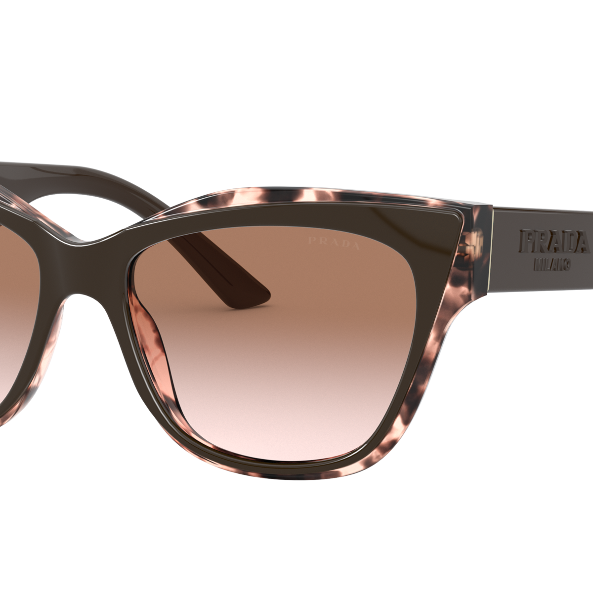 Prada PR 23XS Brown ROL0A6 three-quarter view
