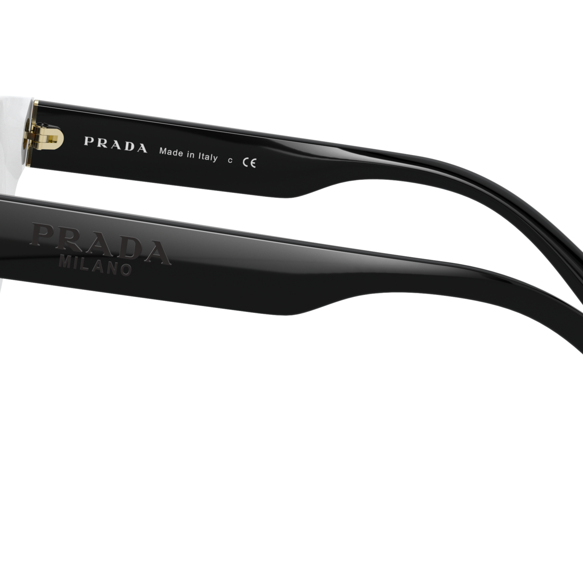 Prada PR 23XS Black/White YC45S0 side view