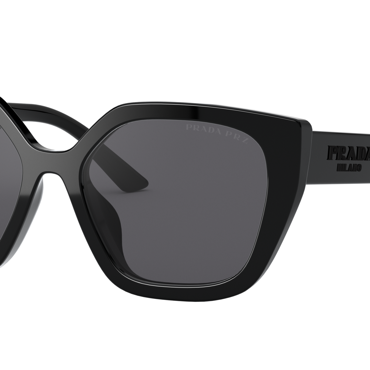 Prada PR 24XS 1AB5Z1 Black, three-quarter view